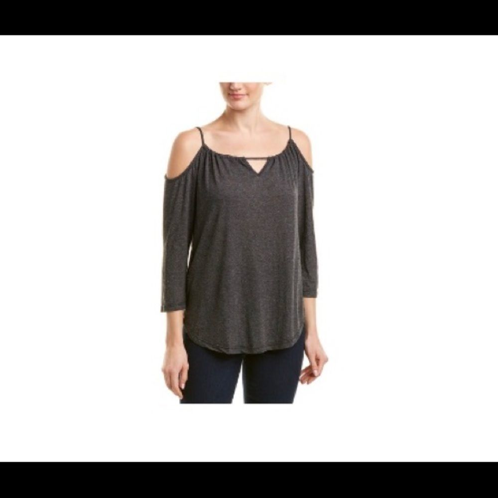 Michael Stars NWT cold shoulder grey one size
